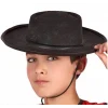 Siyah Renk Keçe Flamenko Şapkası Çocuk Boy
