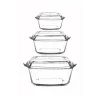Paşabahçe Kare Kapaklı Borcam Seti 3lü 59039/59049/59029