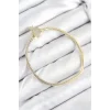 Pirinç Charm Zirkon Taşlı Taç Model Gold Renk Kadın Bileklik