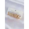Pirinç Gold Renk Minimal Tırtıklı Küpe Seti
