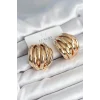 Pirinç Gold Renk Vintage Kadın Küpe