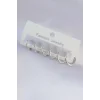 Pirinç Gümüş Renk Oval Küpe Seti