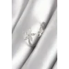 Pirinç Gümüş Renk Zirkon Taşlı Çiçek Model Kalp Detay Kadın Yüzük