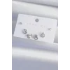Pirinç Gümüş Renk Zirkon Taşlı Damla Model Küpe Seti
