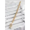 Pirinç Nazar Model Zirkon Taşlı Gold Renk VİP Seri Kadın Bileklik