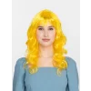 Sarı Renk Uzun Dalgalı Parti Peruğu