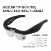 Şarjlı Gözlük Büyüteç  4 Farklı Lens 11537dc