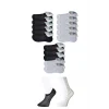 Siyah ve Beyaz Erkek Görünmez Çorap 15 çift