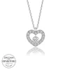 Luz&Pos Swarovski Taşlı Gümüş Kalp Bayan Kolye
