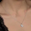 Luz&Pos Swarovski Taşlı Gümüş Kelebek Bayan Kolye
