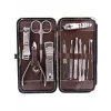 Tırnak Makası Tırnak Bakım Seti Deri Çantalı 12 Parça Set