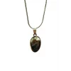 Turmalin Doğal Taşı Zincirli El Yapımı Kolye Uç: 2 cm Zincir: 20 cm Kutulu