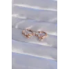 XUPİNG Rose Renk Zirkon Taşlı Halka Küpe