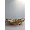 Yaldızlı Hasır Ekmek Sepeti Oval