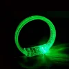 Yeşil Led Işıklı Baskı Yapılabilen Pilli Bileklik Bilezik 1,5 Cm Genişlik