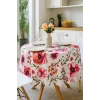 Yuvarlak Çiçek Desenli Duck Kumaş Masa Örtüsü 150x150 Cm