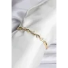 Zikzak Model Pirinç Gold Renk Bileklik