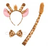 Zürafa Kosümü Aksesuar Seti 3 lü - Taç Papyon Kuyruk