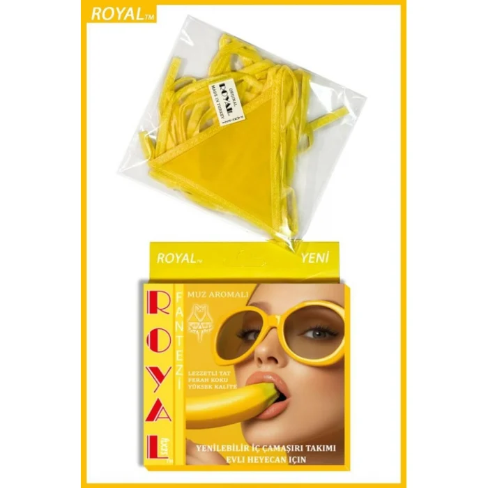 Luz&Pos Arias Closet Fantezi Tüketilebilen Yenilebilir Muz Aromalı İç Çamaşırı Takımı