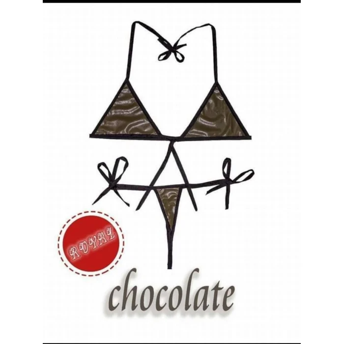 Luz&Pos Arias Closet Fantezi Yenilebilir Çikolatalı Aromalı İç Çamaşırı Takımı