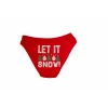 Luz&Pos Arias Closet Kırmızı Yılbaşı Desenli Let İt Snow Pamuklu Külot