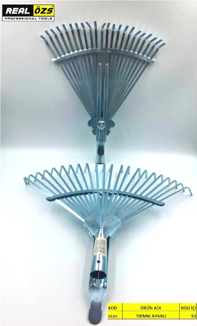 Ayarlı 22 Dişli Metal Tırmık