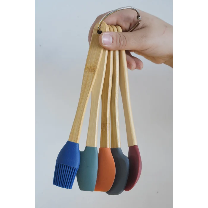 Bambu Saplı Silikon Mutfak Seti