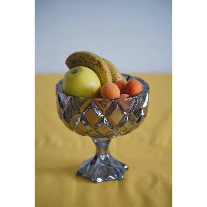 Cam Meyvelik Şekerlik Füme Dokulu Kase