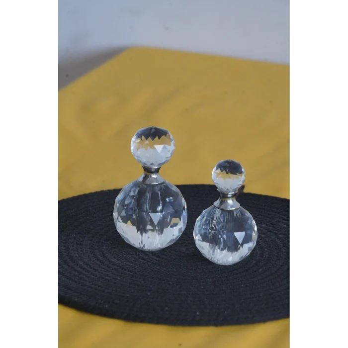 Gümüş 2li Parfüm Şişesi Gümüş