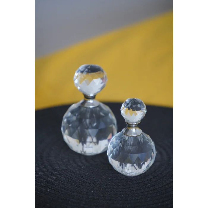 Gümüş 2li Parfüm Şişesi Gümüş
