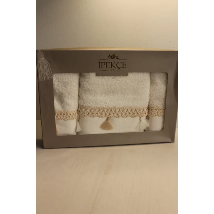 İpekçe Havlu Set 3lü Aden Kutulu 30X50