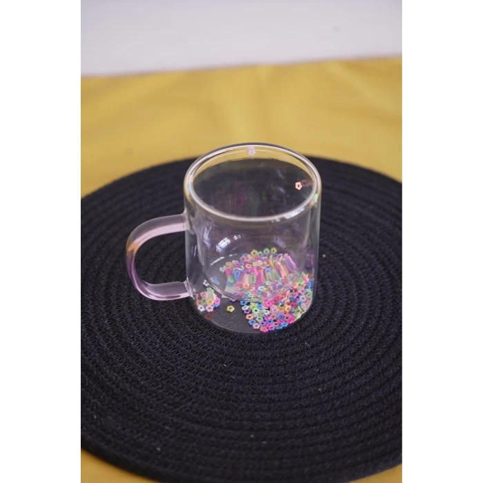 Lavena Çift Cidarlı Cam Kupa