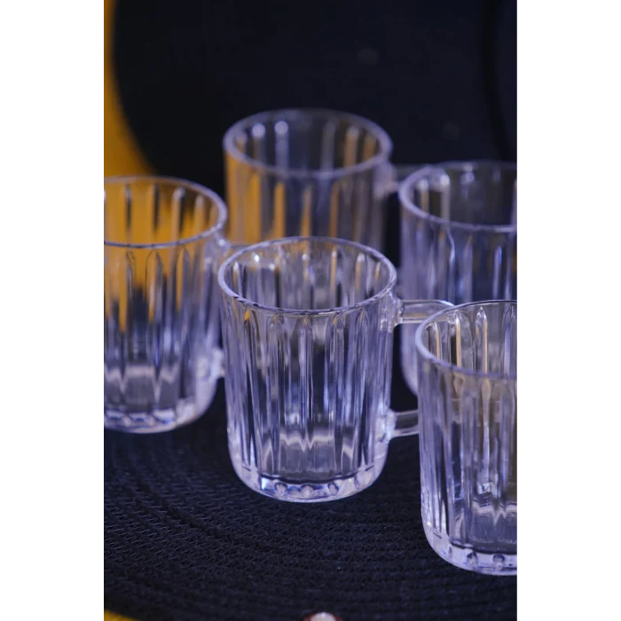 Panayır Home Blinkmax Kulplu Şeffaf 6lı Fincan Bardak GLS-209