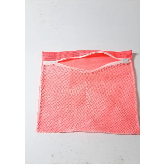 Pembe Fermuarlı - Hassas Çamaşır Terlik  Ayakkabı Yıkama Filesi Büyük Boy