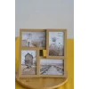 Ahşap Resim Çerçevesi 4Lü 10X15