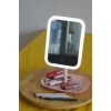 Led Işıklı Kare Makyaj Aynası Şarj edilebilir 3 Farklı Renk
