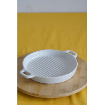 Ecr Seramik Yuvarlak Izgara Fırın Kabı 21cm