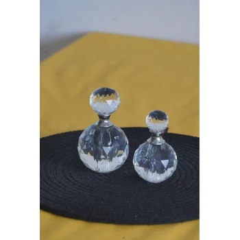 Gümüş 2li Parfüm Şişesi Gümüş