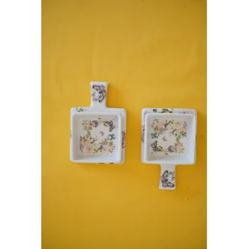 Dijital Baskılı 2li Kare Sunum ve Kahvaltılık