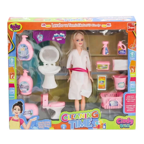 02452 Cindy Doll Bebek Lavabo Ve Temizlik Seti  -oydaş Oyuncak