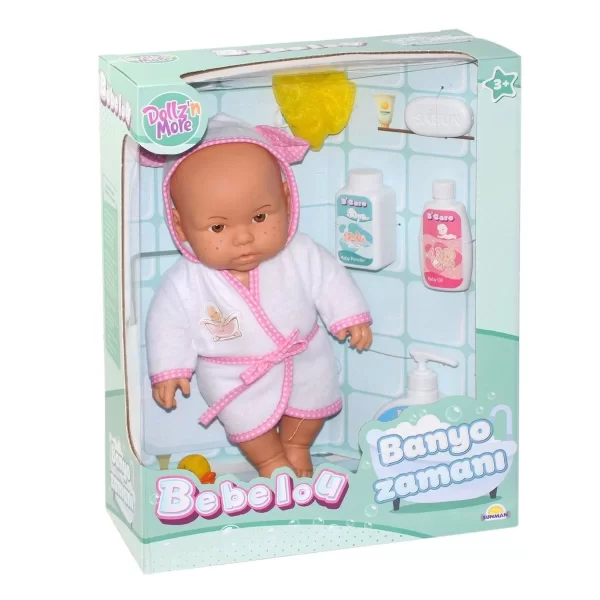 030031 Sunman, Bebelou Banyo Zamanı Bebek Seti, 35 Cm / +3 Yaş