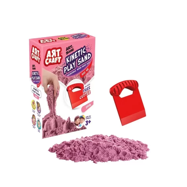 03688 Aksesuarlı Pembe Kinetik Oyun Kumu 500 Gr