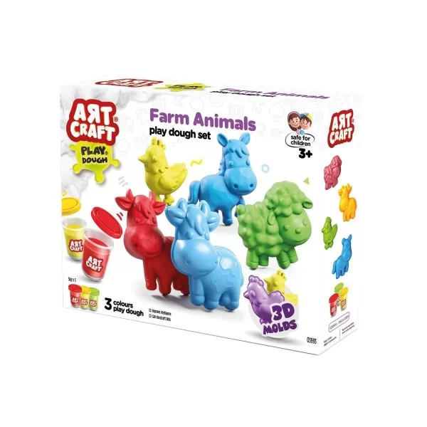 03993 Art Craft Çiftlik Hayvanları Hamur Set 168 Gr -fentoys