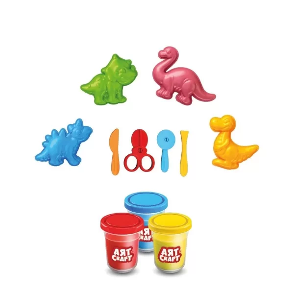 03995 Art Craft 3d Dinozorlar Hamur Set 168 Gr -fentoys