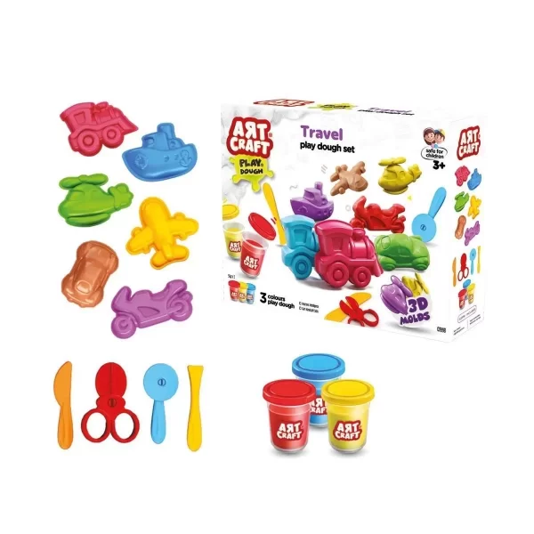 03998 Art Craft Seyahat Araçları Hamur Set 168 Gr -fentoys