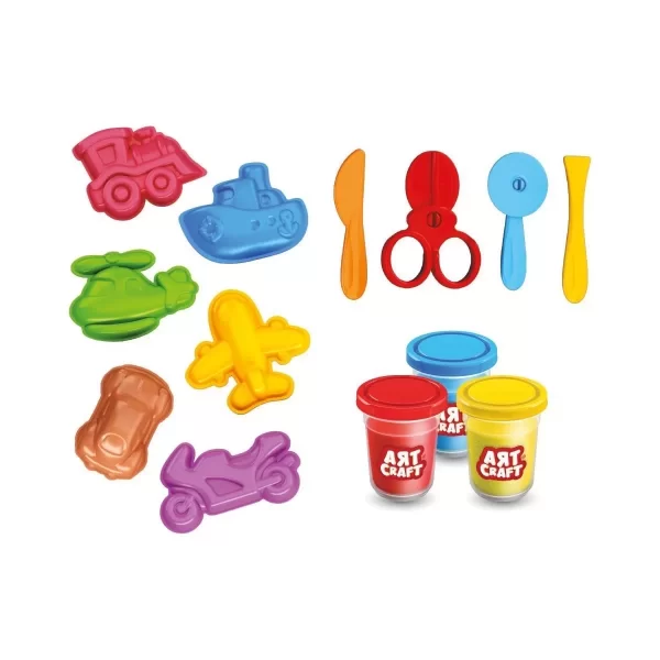 03998 Art Craft Seyahat Araçları Hamur Set 168 Gr -fentoys