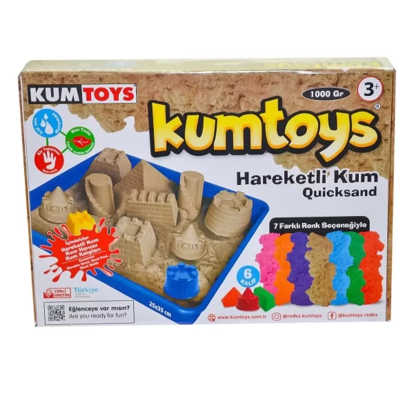 5329 Kumtoys, Hareketli Kum Seti 1000 Gr / +3 Yaş