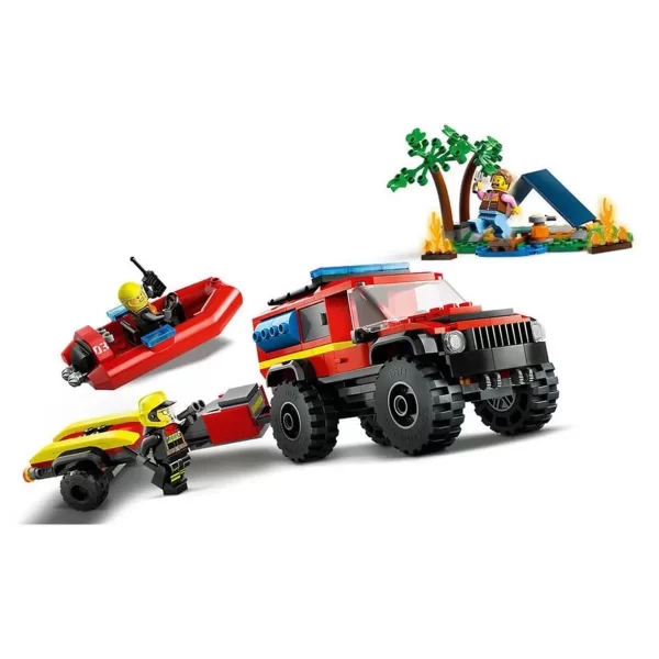 60412 Lego City 4x4 Kurtarma Botlu İtfaiye Kamyonu 301 Parça +5 Yaş