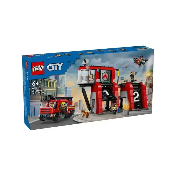 60414 Lego City İtfaiye Kamyon Ve İtfaiye Merkezi 843 Parça +6 Yaş