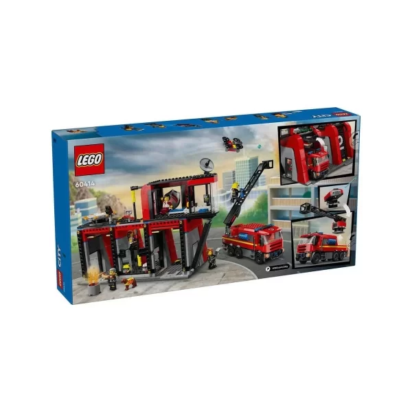 60414 Lego City İtfaiye Kamyon Ve İtfaiye Merkezi 843 Parça +6 Yaş